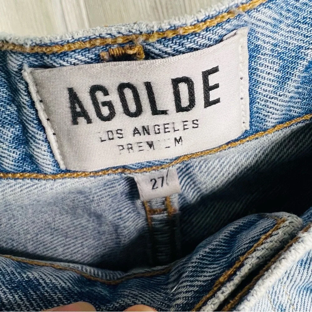 Agolde Riley High Rise Straight Crop Jeans - Picture 6 of 9